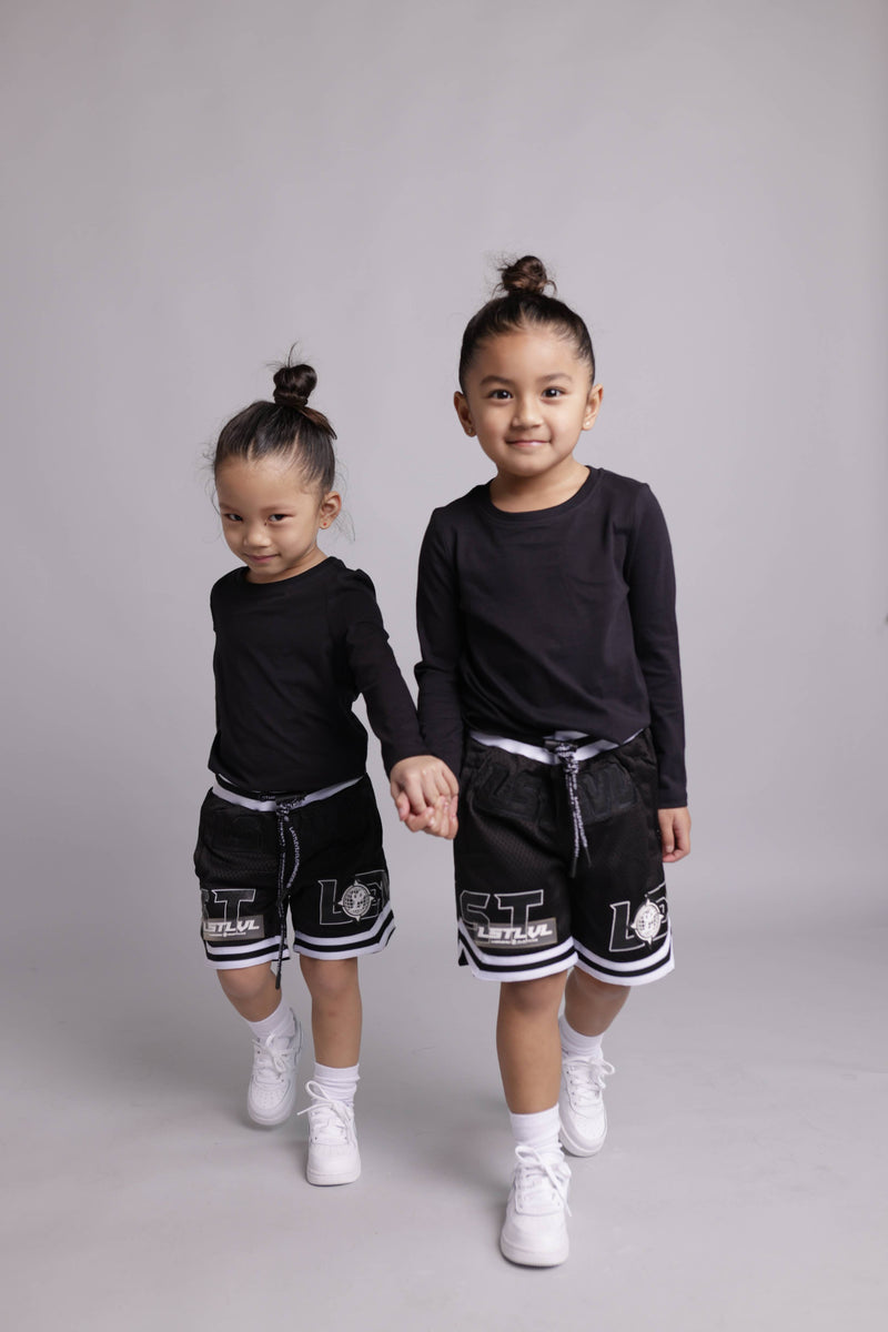 Kids - Offset Basketball Shorts - Black