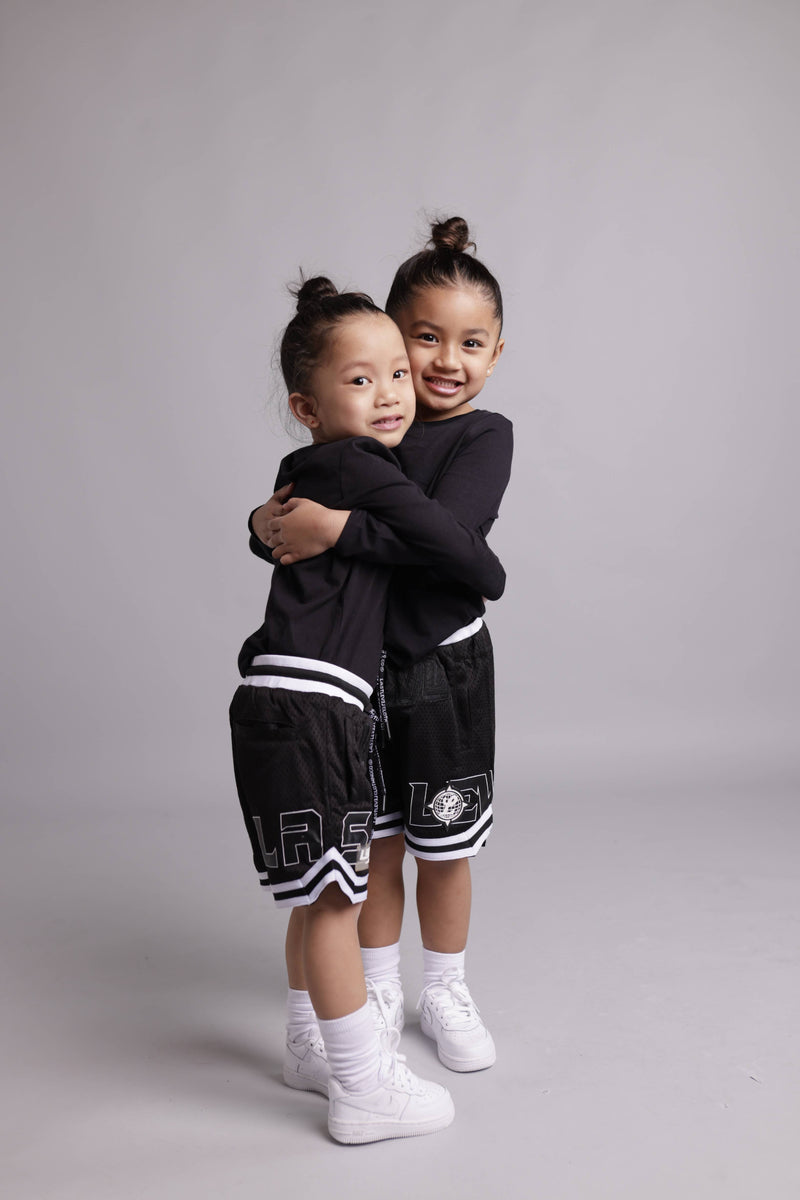Kids - Offset Basketball Shorts - Black