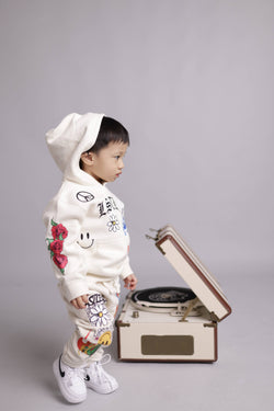 Kids - All Over Multi logo Tracksuit Set