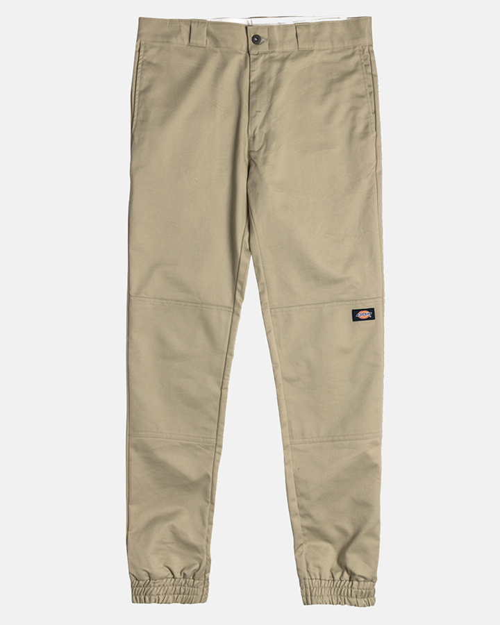 Cuffed Slim Fit Work Pants -  Khaki