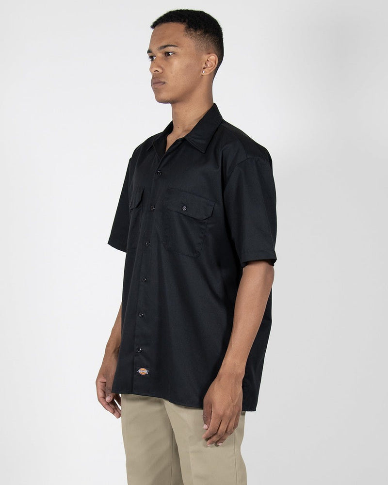 Short Sleeve Work Shirt - BLACK