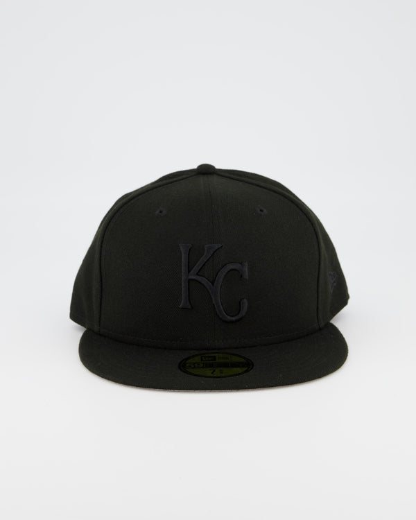 Kansas City Royals 59FIFTY Fitted Cap - Black on Black