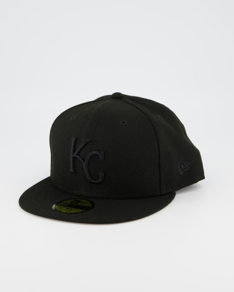 Kansas City Royals 59FIFTY Fitted Cap - Black on Black
