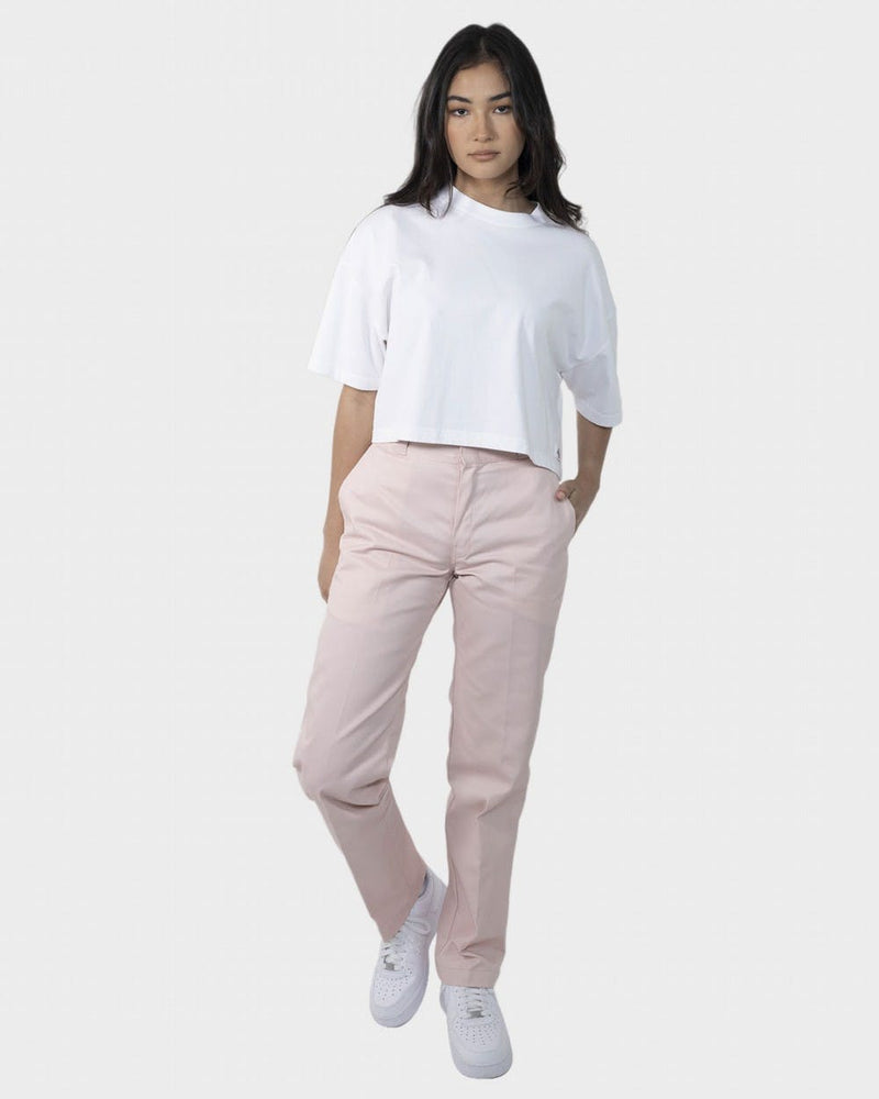 High Rise Tapered Fit Work Pants - PINK