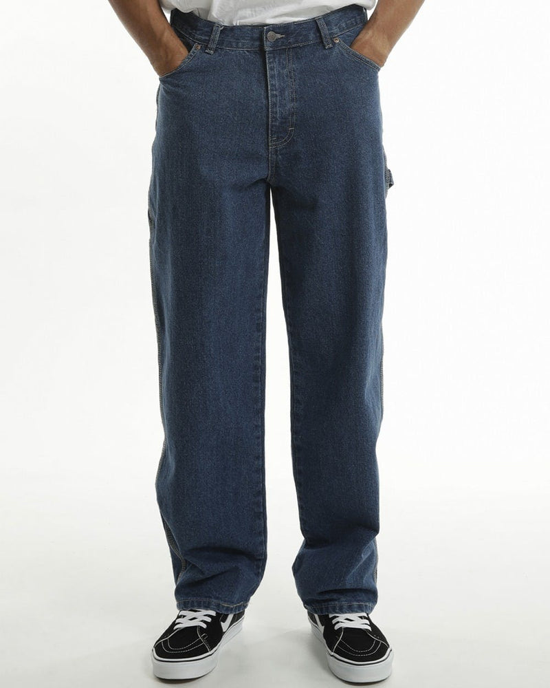 Relaxed Fit Carpenter Jeans - Stone Washed Indigo – Custom Teez NZ