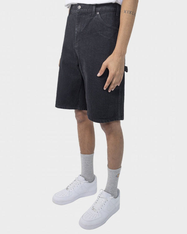 11" Relaxed Fit Carpenter Shorts - Rinsed Black