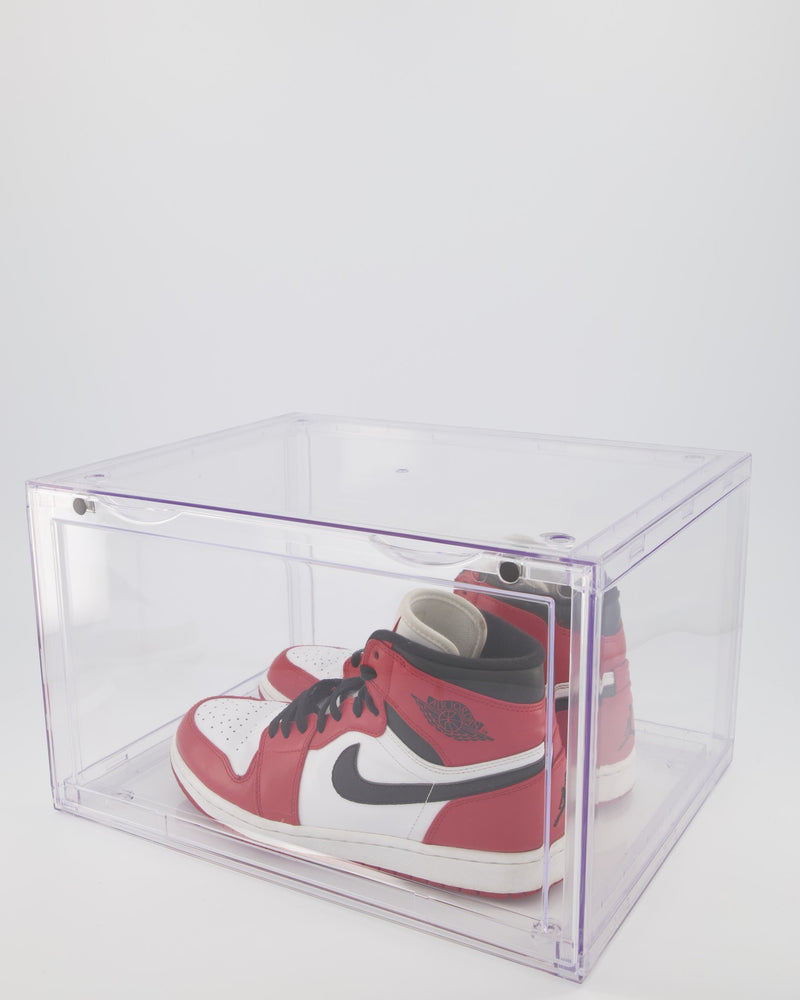 6 PK CT SNEAKER BOX SIDE DROP DISPLAY (6 BOXES) - ALL CLEAR ACRYLIC