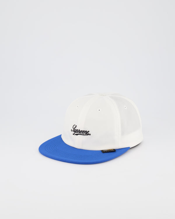 SUPREME 6 PANEL BASEBALL CAP - WHITE/ROYAL