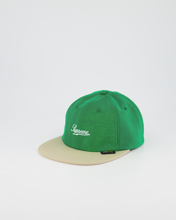 SUPREME 6 PANEL BASEBALL CAP- GREEN/STONE