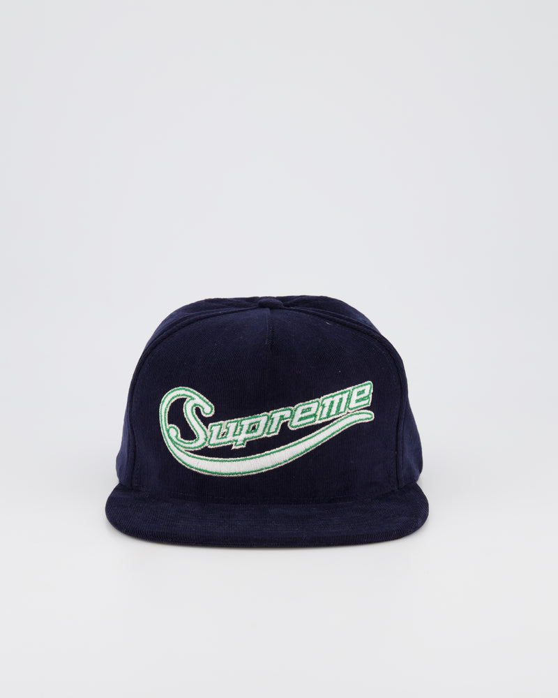 SUPREME PINCH PANEL BASEBALL CAP - BLACK/GREEN
