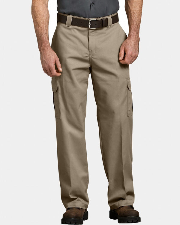 Slim Fit Straight Leg Cargo Pants - KHAKI