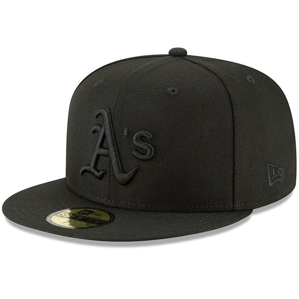 Oakland Athletics 59FIFTY Fitted Cap - Black on Black