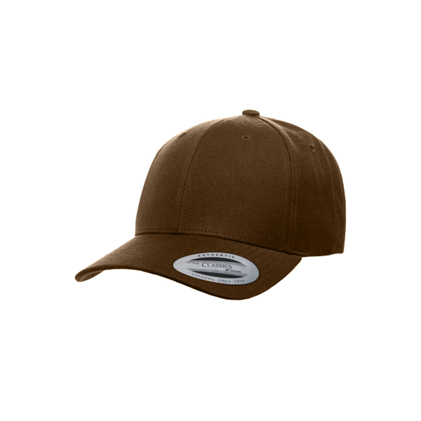 YP CLASSICS® WOOLBLEND CURVE SNAPBACK CAP - CHOCOLATE BROWN