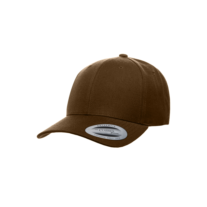 YP CLASSICS® WOOLBLEND CURVE SNAPBACK CAP - CHOCOLATE BROWN