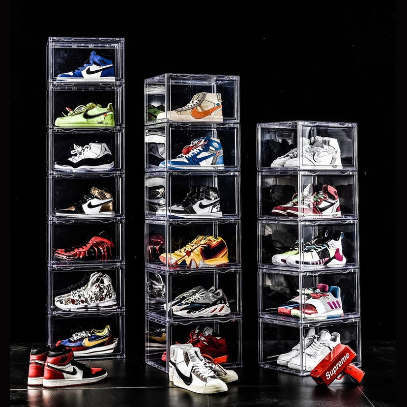 CT SNEAKER BOX SIDE DROP DISPLAY (2 BOXES) - ALL CLEAR ACRYLIC