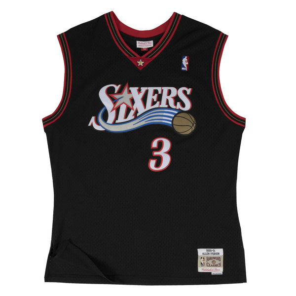 SWINGMAN JERSEY PHILADELPHIA 76ERS IVERSON - BLACK